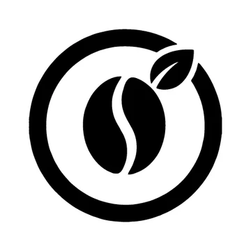 Coffee bean logo, black version